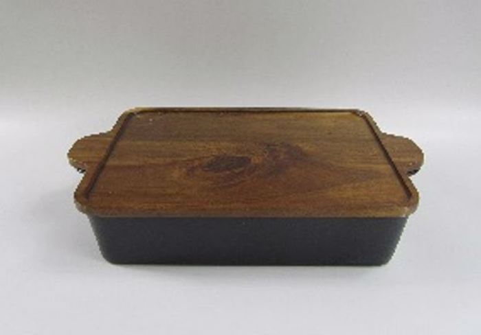 Cryspo Trio Purimaxo Skevos Porselanis me Kapaki/Basi apo Xulo Akakias 36.5X22X8cm 'ACACIA' 65000216
